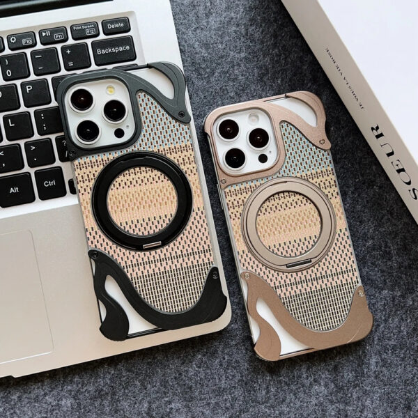 Luxury Premium Aluminum Alloy Frameless Magsafe Magnetic Holder For iPhone 16 Pro Max - Image 3