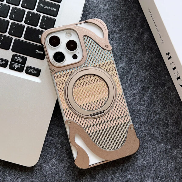 Luxury Premium Aluminum Alloy Frameless Magsafe Magnetic Holder For iPhone 16 Pro Max - Image 9