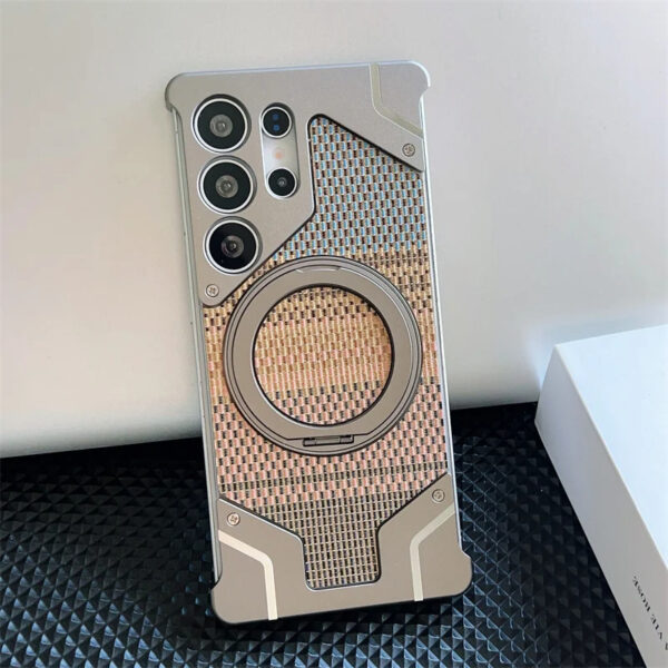 Luxury Premium Aluminum Alloy Frameless Magsafe Magnetic Holder For Samsung Galaxy S25 Ultra - Image 16