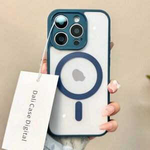 Luxury Premium Shockproof Clear Transparent Magnetic Back Cover Wireless Charging for iPhone Series