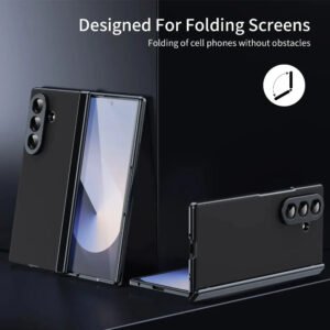 Luxury Premium Matte Leather Golden Border Case For Samsung Galaxy Z fold Series