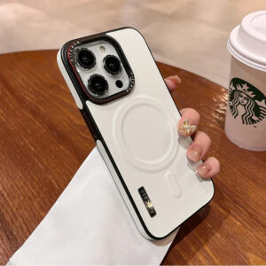 Luxury Premium Business Leather  Magsafe Wireless Charging Case Cover For iPhone Series
