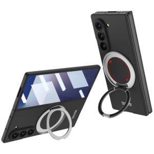 Luxury Thin Ultra Matte Hard PC Magnetic Rotation Ring Bracket Phone Case for Samsung Z Fold Series