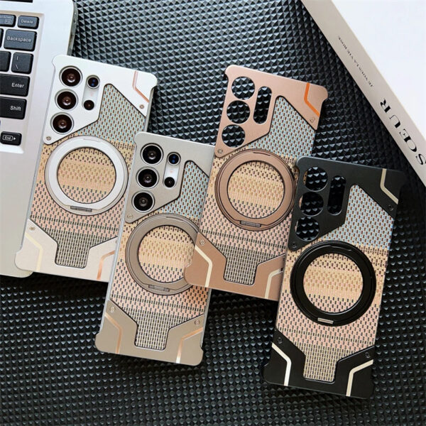 Luxury Premium Aluminum Alloy Frameless Magsafe Magnetic Holder For Samsung Galaxy S25 Ultra