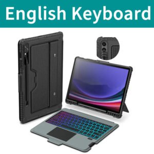 Luxury Premium Nillkin Backlit Version Bumper Combo Detachable Wireless Keyboard TPU Tablet Case Cover For Samsung Tablet - Samsung Tablet S9 5G