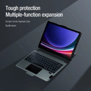 Luxury Premium Nillkin Backlit Version Bumper Combo Detachable Wireless Keyboard TPU Tablet Case Cover For Samsung Tablet - Samsung Tablet S9