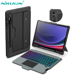 Luxury Premium Nillkin Backlit Version Bumper Combo Detachable Wireless Keyboard TPU Tablet Case Cover For Samsung Tablet