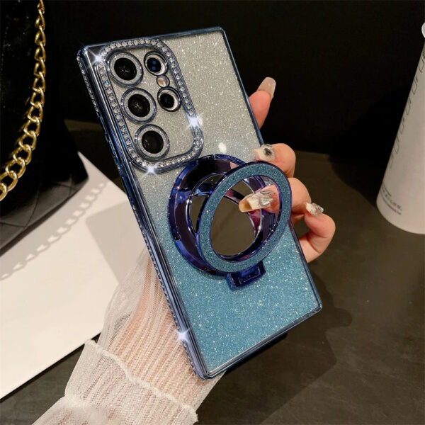 Luxury Premium Eletroplated Bracket Mirror Glitter Case Cover for Samsung Series - Image 21