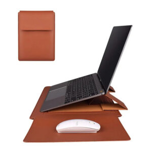 Luxury Premium PU Leather Ultrabook Sleeve Stand Case Laptop Bag