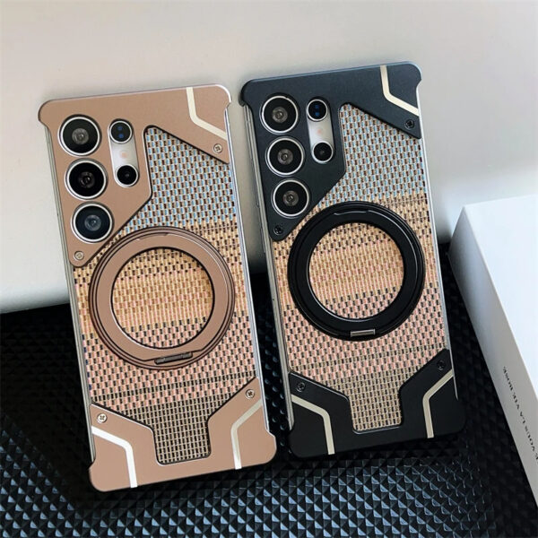 Luxury Premium Aluminum Alloy Frameless Magsafe Magnetic Holder For Samsung Galaxy S25 Ultra - Image 4