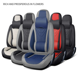 Luxury Premium Full Set 5 Seater Universal Full-Enclosed PU Leather Waterproof Cushion Car Seat Covers