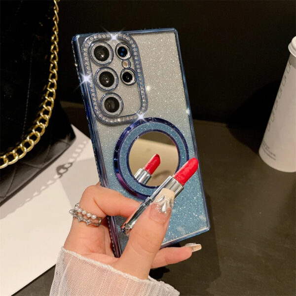 Luxury Premium Eletroplated Bracket Mirror Glitter Case Cover for Samsung Series - Image 11