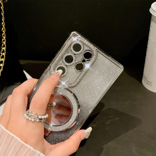 Luxury Premium Eletroplated Bracket Mirror Glitter Case Cover for Samsung Series - Image 12