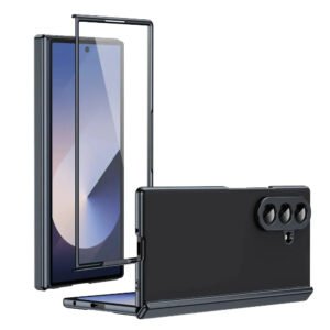 Luxury Premium Matte Leather Golden Border Case For Samsung Galaxy Z fold Series