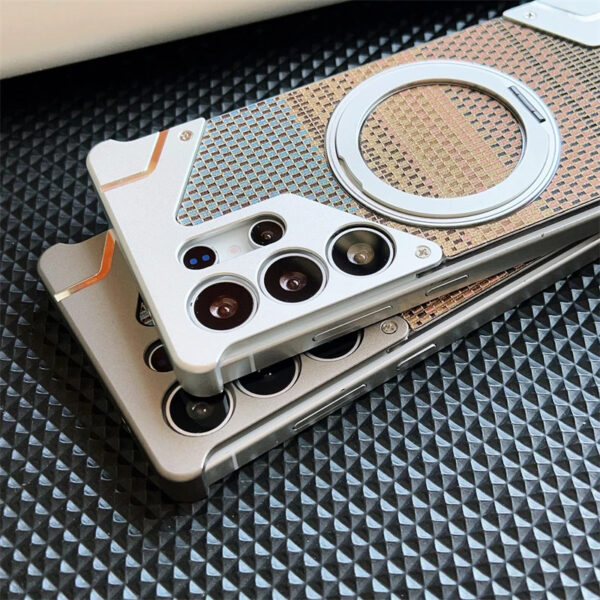 Luxury Premium Aluminum Alloy Frameless Magsafe Magnetic Holder For Samsung Galaxy S25 Ultra - Image 3