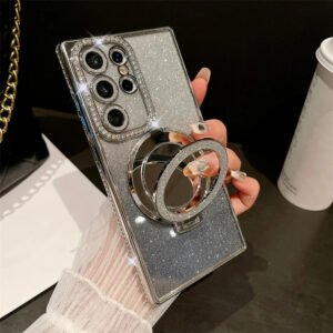 Luxury Premium Eletroplated Bracket Mirror Glitter Case Cover for Samsung Series