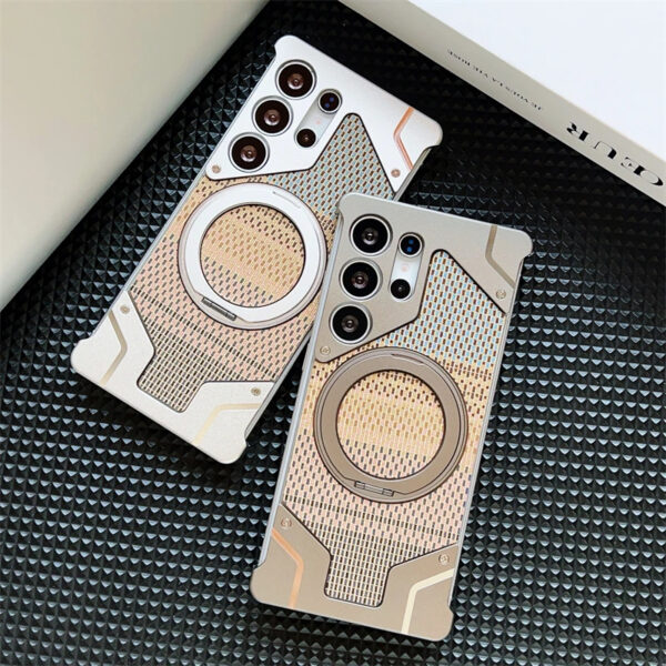Luxury Premium Aluminum Alloy Frameless Magsafe Magnetic Holder For Samsung Galaxy S25 Ultra - Image 2