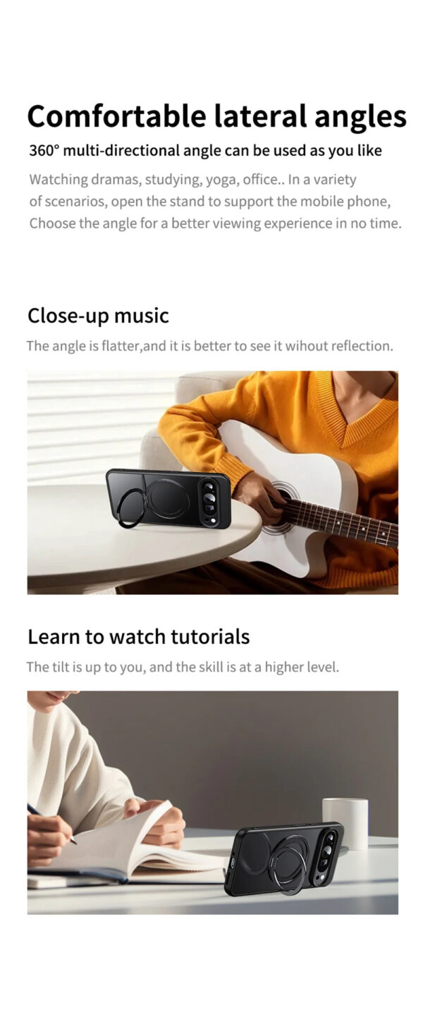 Luxury Premium 360°Rotating Stand Magnetic Phone Case For Google Pixel Series - Image 4