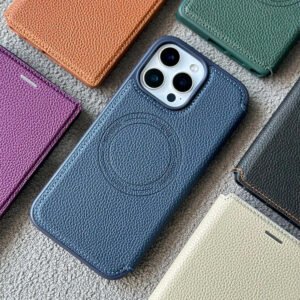 Luxury Premium Flip-top PU Leather Wallet Magsafe Wireless Case Cover For iPhone Series