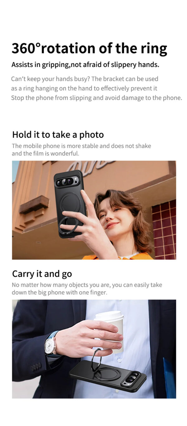 Luxury Premium 360°Rotating Stand Magnetic Phone Case For Google Pixel Series - Image 6