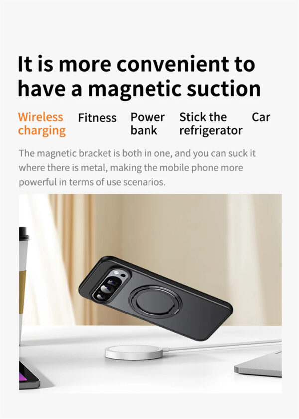 Luxury Premium 360°Rotating Stand Magnetic Phone Case For Google Pixel Series - Image 7