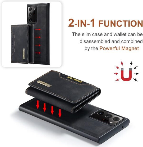 2 IN 1 Detachable Leather Wallet Case With Holder Function Protect Cover For Samsung Galaxy Note 20 Ultra - Image 8