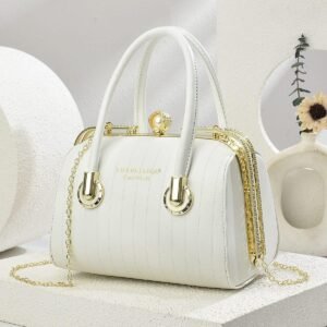 Luxury Premium Fashionable Versatile High-End Texture Chain Handbag Shoulder Crossbody Bag for Women - Creamy White
