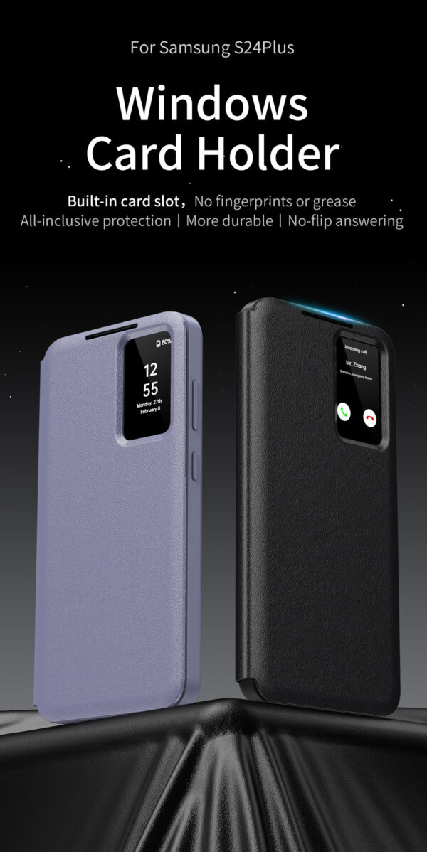 Samsung Galaxy Clear View Flip Case Cover with a Sensor For Galaxy A Series - Image 2