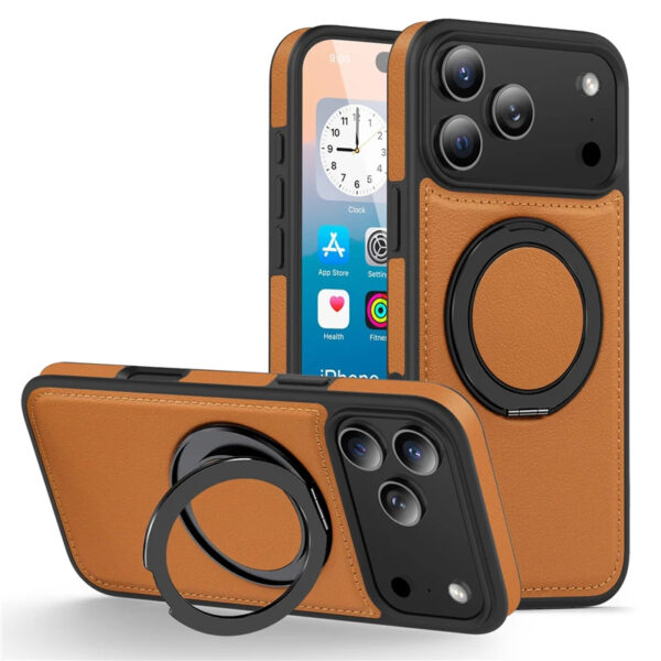 Luxury Premium Ring Holder magnetic wireless Charging Phone Case Cover For iPhone 17 Pro Max - Image 6