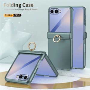 Luxury Matte PC Finger Ring Grip Case For Samsung Galaxy Z Flip 5/Z Flip 6