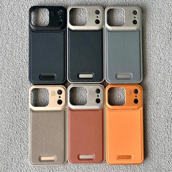 Luxury Premium Leather Aromatherapy Aluminum Alloy Magnetic Case Cover For iPhone 17 Pro Max - Image 2