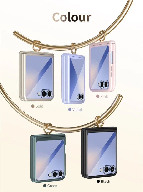 Luxury Matte PC Finger Ring Grip Case For Samsung Galaxy Z Flip 5/Z Flip 6 - Image 14