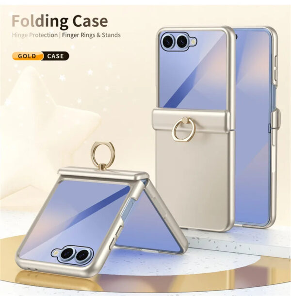 Luxury Matte PC Finger Ring Grip Case For Samsung Galaxy Z Flip 5/Z Flip 6 - Image 15