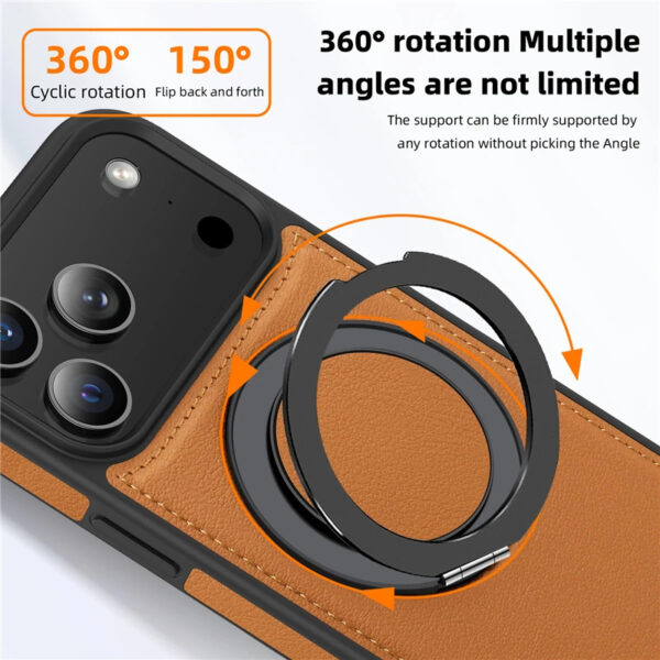 Luxury Premium Ring Holder magnetic wireless Charging Phone Case Cover For iPhone 17 Pro Max - Image 7