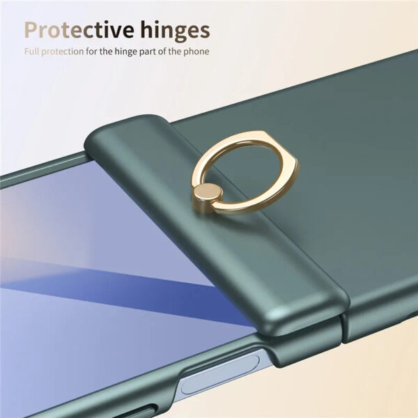 Luxury Matte PC Finger Ring Grip Case For Samsung Galaxy Z Flip 5/Z Flip 6 - Image 7