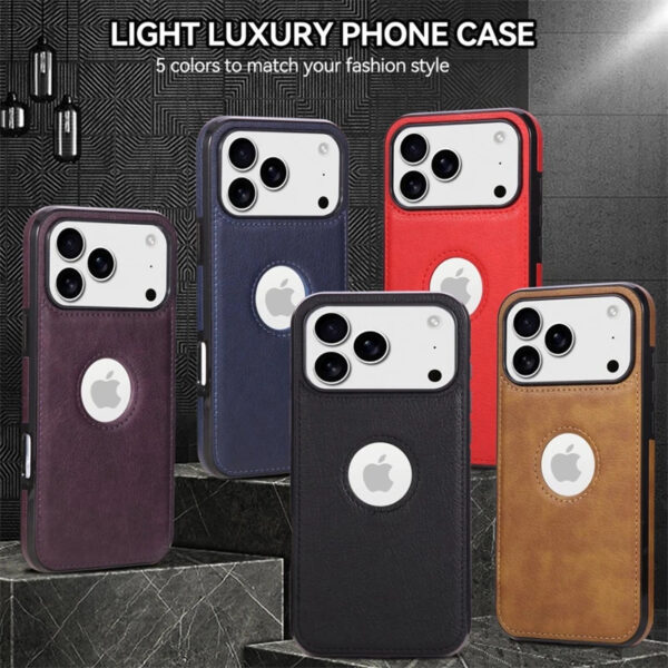 Luxury Premium Logo View Classic Retro PU Business Leather Thin Slim Case Cover for iPhone 17 Pro Max - Image 7