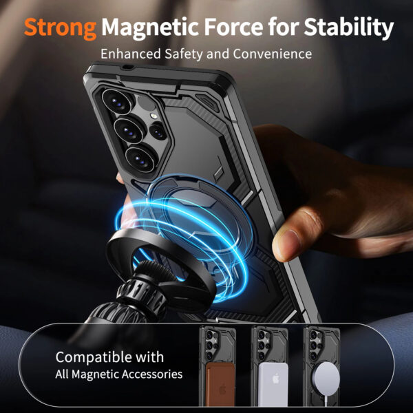 Luxury Premium Armor Shockproof Ring Stand Magnetic Wireless Charging Case  Cover For Samsung Galaxy S Series - Image 18