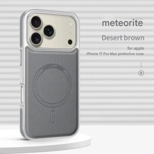 Luxury Premium Business Magsafe Wireless  Plating ShockProof Frame Case Cover For iPhone 17 Pro Max - Grey