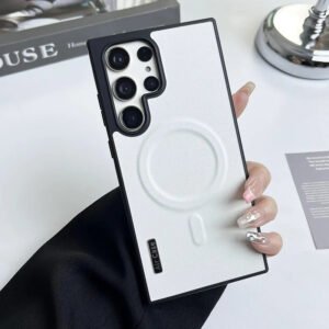 Luxury Premium Business Leather  Magsafe Wireless Charging Case Cover For Samsung Galaxy S Series