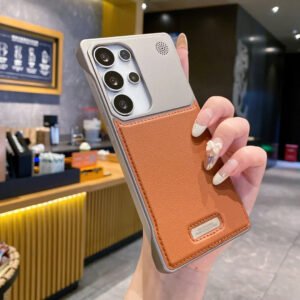Luxury Premium Leather Ultra Thin Ultra Borderless Aromatherapy Protective Cover with Stylish Slim Design Case Cover For Samsung Galaxy S Series