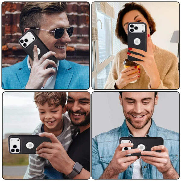 Luxury Premium Logo View Classic Retro PU Business Leather Thin Slim Case Cover for iPhone 17 Pro Max - Image 17