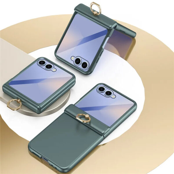 Luxury Matte PC Finger Ring Grip Case For Samsung Galaxy Z Flip 5/Z Flip 6 - Image 11