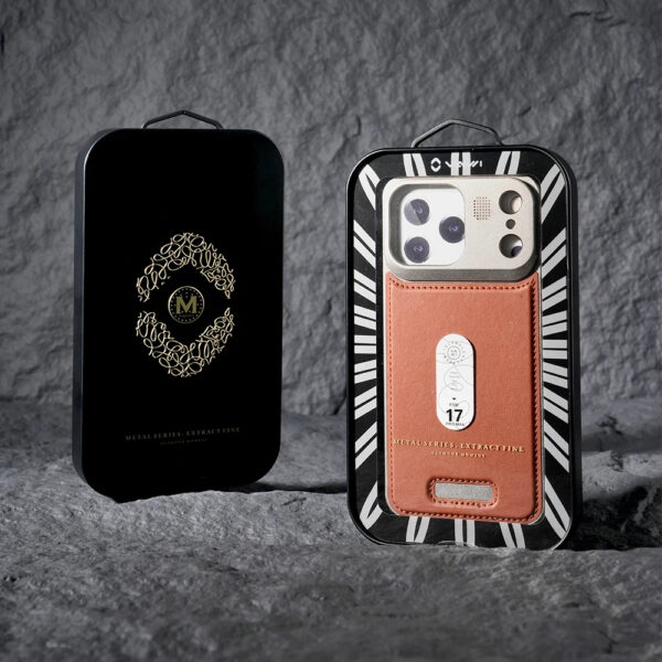 Luxury Premium Leather Aromatherapy Aluminum Alloy Magnetic Case Cover For iPhone 17 Pro Max - Image 7