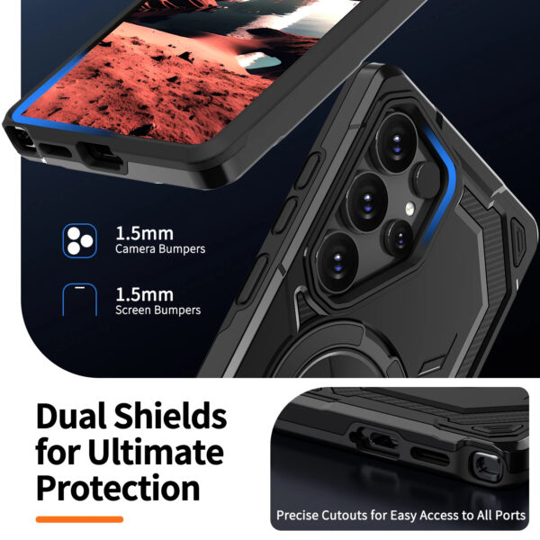 Luxury Premium Armor Shockproof Ring Stand Magnetic Wireless Charging Case  Cover For Samsung Galaxy S Series - Image 8