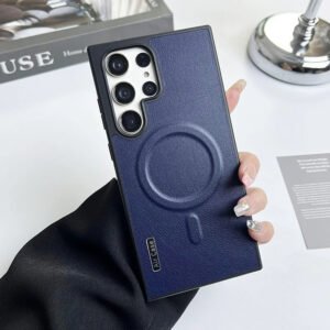 Luxury Premium Business Leather  Magsafe Wireless Charging Case Cover For Samsung Galaxy S Series