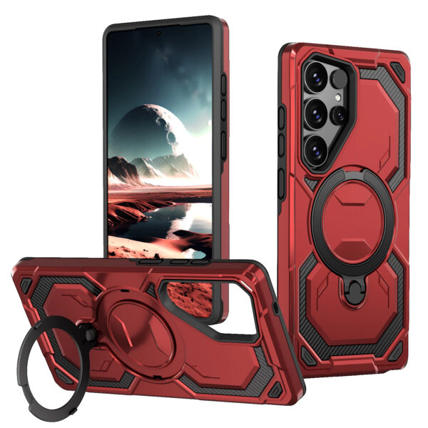 Luxury Premium Armor Shockproof Ring Stand Magnetic Wireless Charging Case  Cover For Samsung Galaxy S Series - Image 10