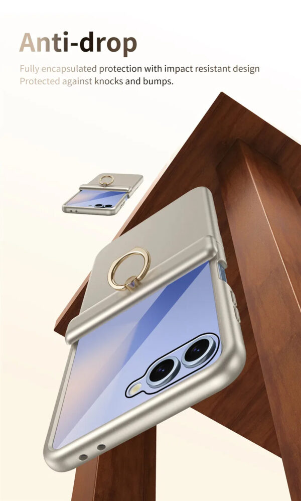 Luxury Matte PC Finger Ring Grip Case For Samsung Galaxy Z Flip 5/Z Flip 6 - Image 13