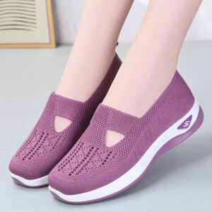 Luxury Premium Breathable Casual Summer Soft Sole Orthopedic Lightweight Slip Shoes - Purple