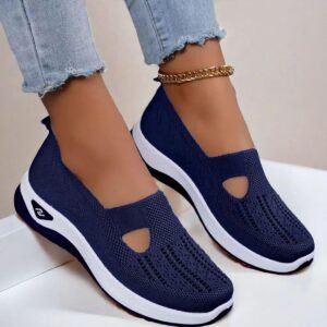 Luxury Premium Breathable Casual Summer Soft Sole Orthopedic Lightweight Slip Shoes - Blue