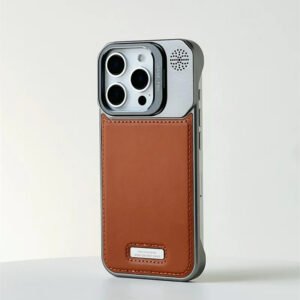 Luxury Premium Luxury Leather Magnetic Aluminum Fragrance Case Cover For iPhone Series